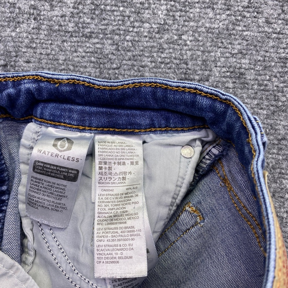 Levis 726 High Rise Flare Jeans Womens 26 Blue Denim Bell Bottom Western Retro - Picture 9 of 12